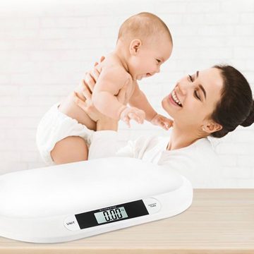 Retoo Personenwaage Digital Babywaage für Kinder Neugeborenen oder Tierwaage bis 20kg DHL, set, Babywaage, Bedienungsanleitung in Deutsch, HOLD-Funktion, Schlankes Design, Große Kontaktflächenmaße