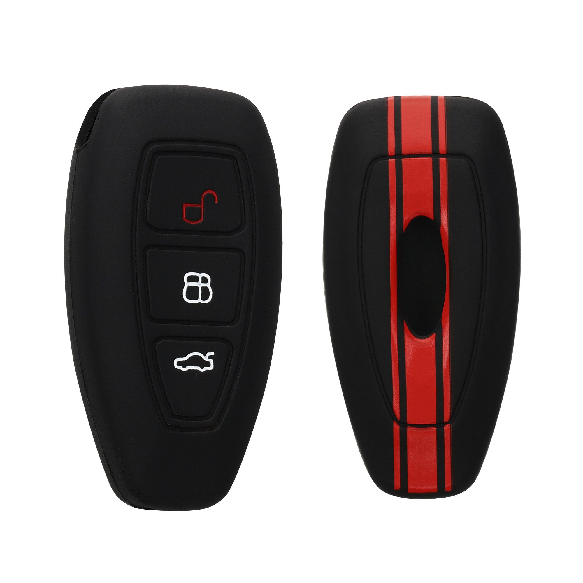 Cover für Rot Case Hülle Schlüssel Ford, Schlüsselhülle kwmobile Autoschlüssel Schlüsseltasche