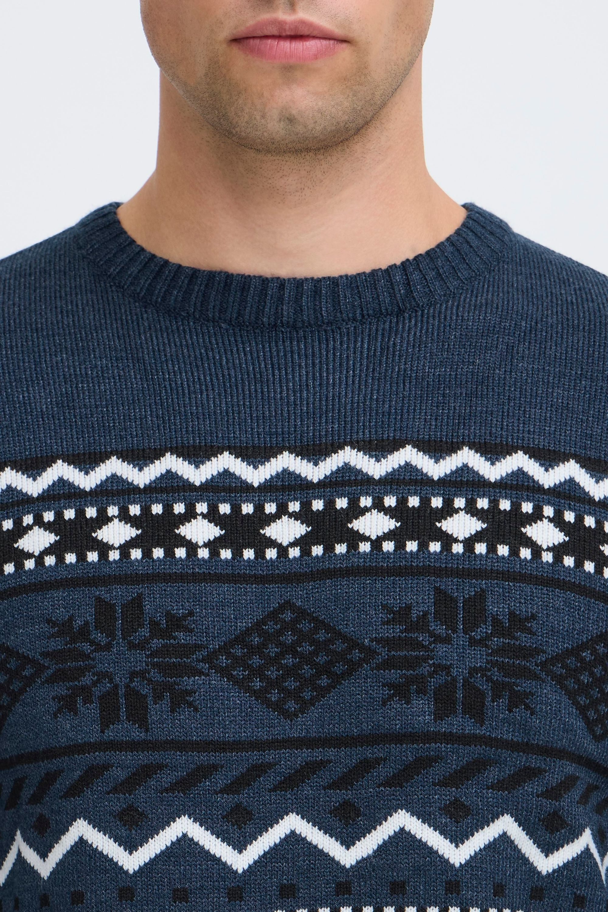 Blend Strickpullover BHNohr Klassischer Norweger Grobstrickpullover