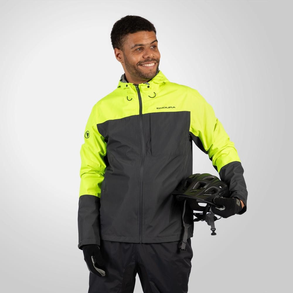 Endura Fahrradjacke Endura Hummvee 3-in-1 Wasserdichte Jacke Neon-Gelb Gr. S