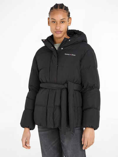 Tommy Jeans Steppjacke TJW SERIF LINEAR BELTED PUFFER (2-St) mit Bindegürtel