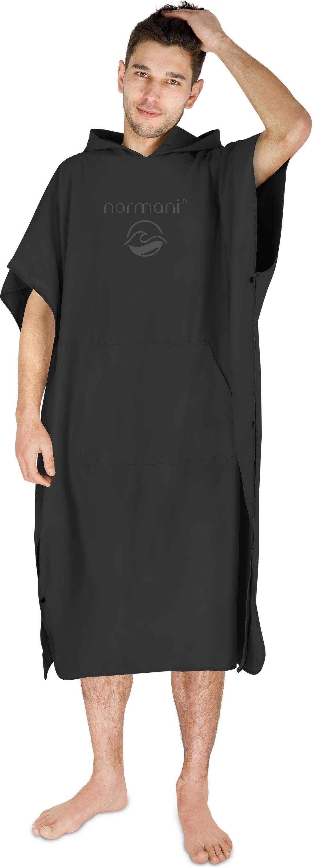 normani Unisex-Bademantel Weicher Mikrofaser Badeponcho Nosara, 110, Polyester, Kapuze, Schlupf, Surfer Poncho + Badetuch aus recyceltem Material – Bild 5 von 5
