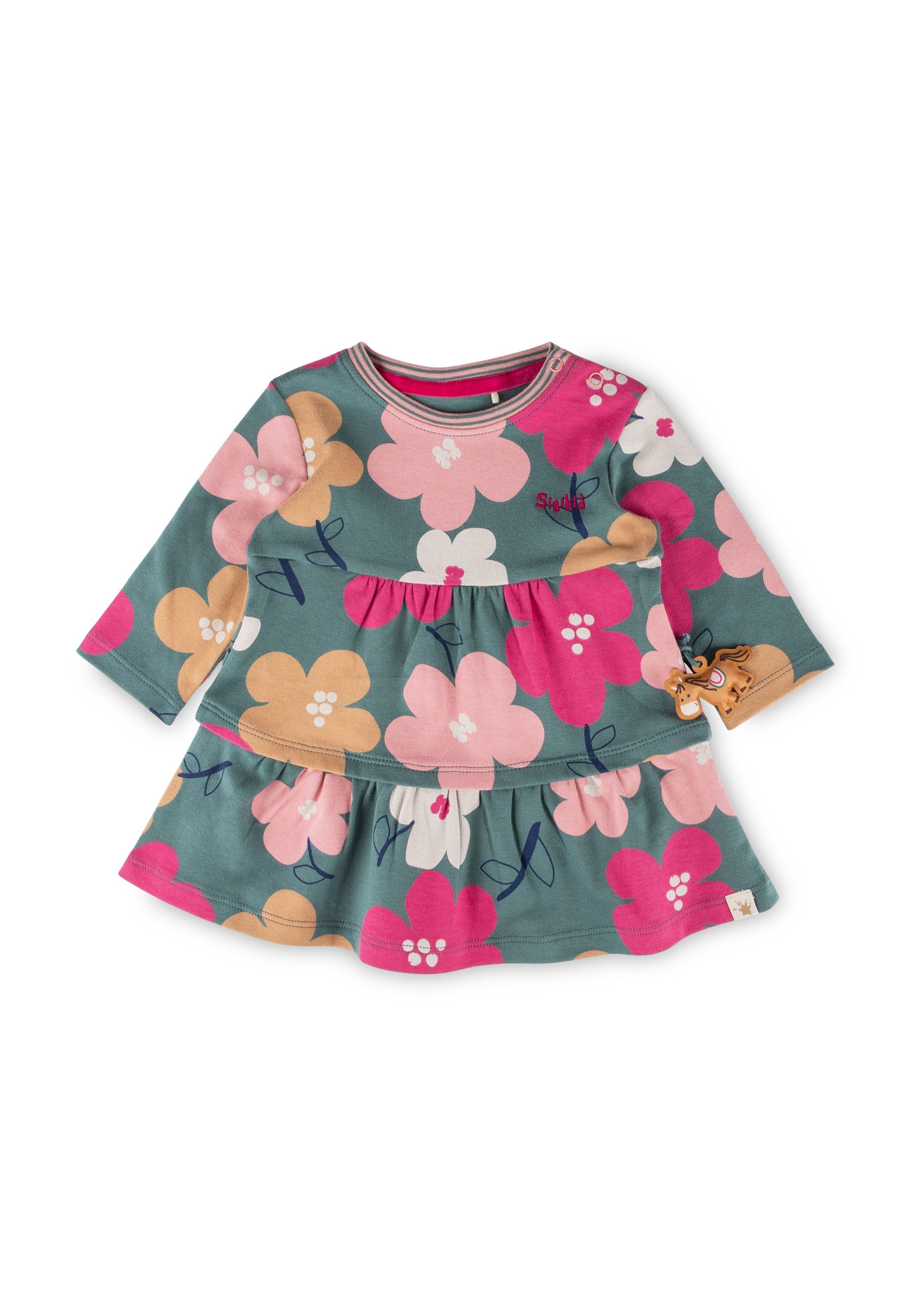 Sigikid Jerseykleid Stufenkleid langarm mit Blütenprint Pony Love (1-tlg)