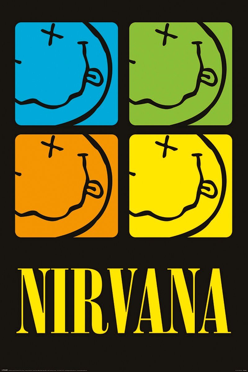 PYRAMID Poster Nirvana Poster Smiley Squares 61 x 91,5 cm