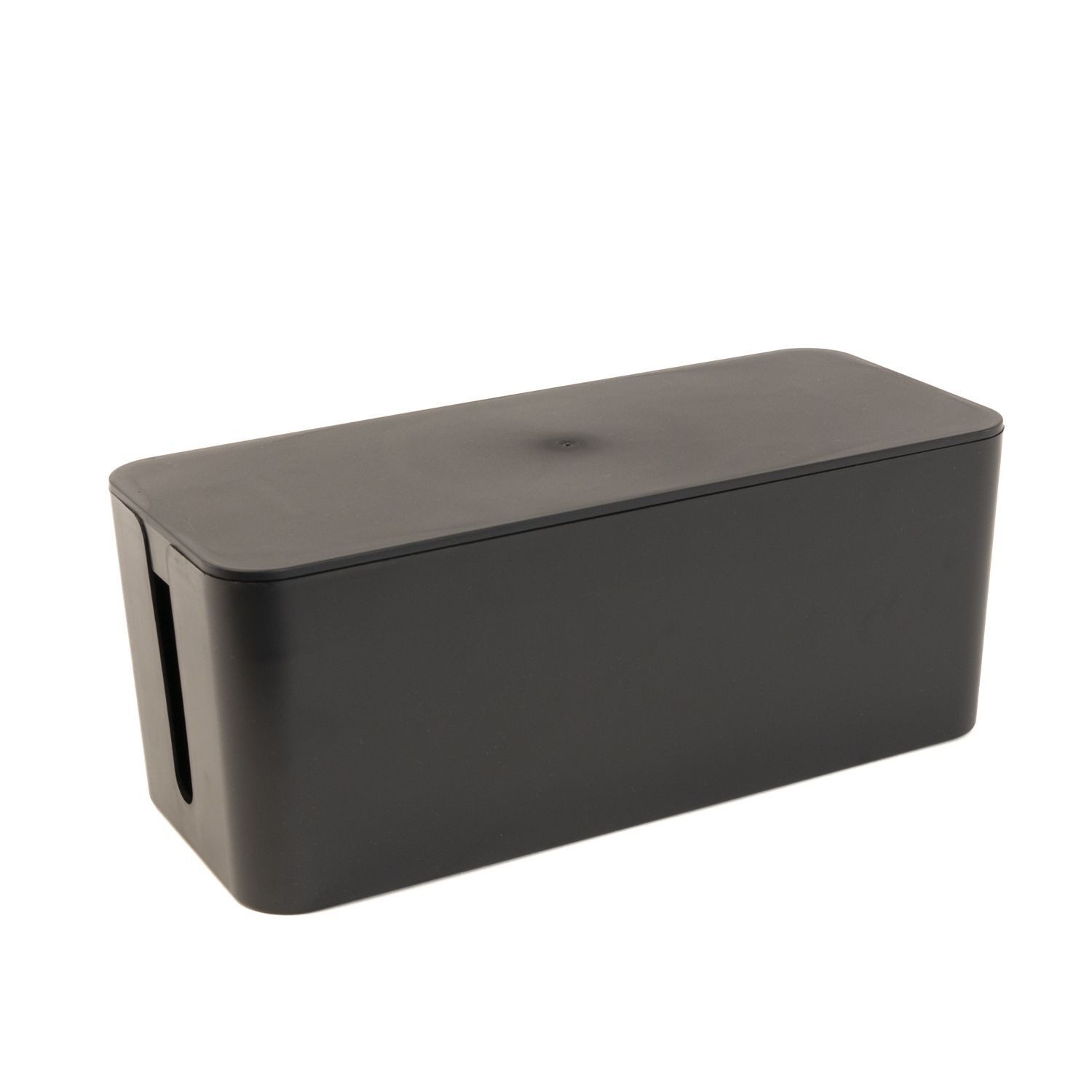 Intirilife Kabelbox, Kabelbox aus Kunststoff in Schwarz - 32.1x13.6x12.7cm