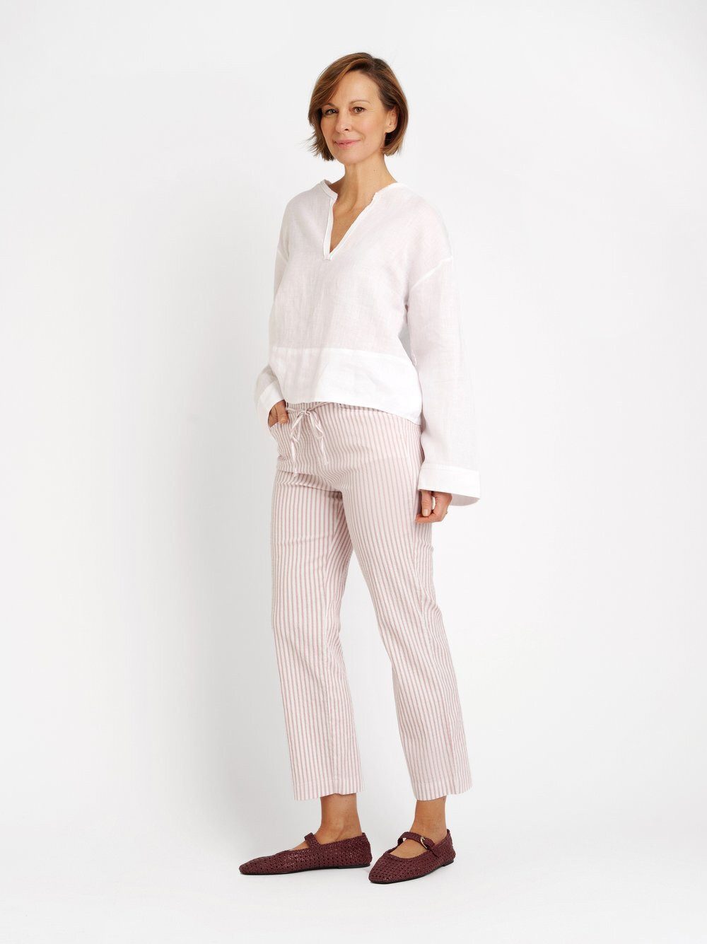 Relaxed by TONI Culotte Scarlet Wide 3/4 aus Seersucker