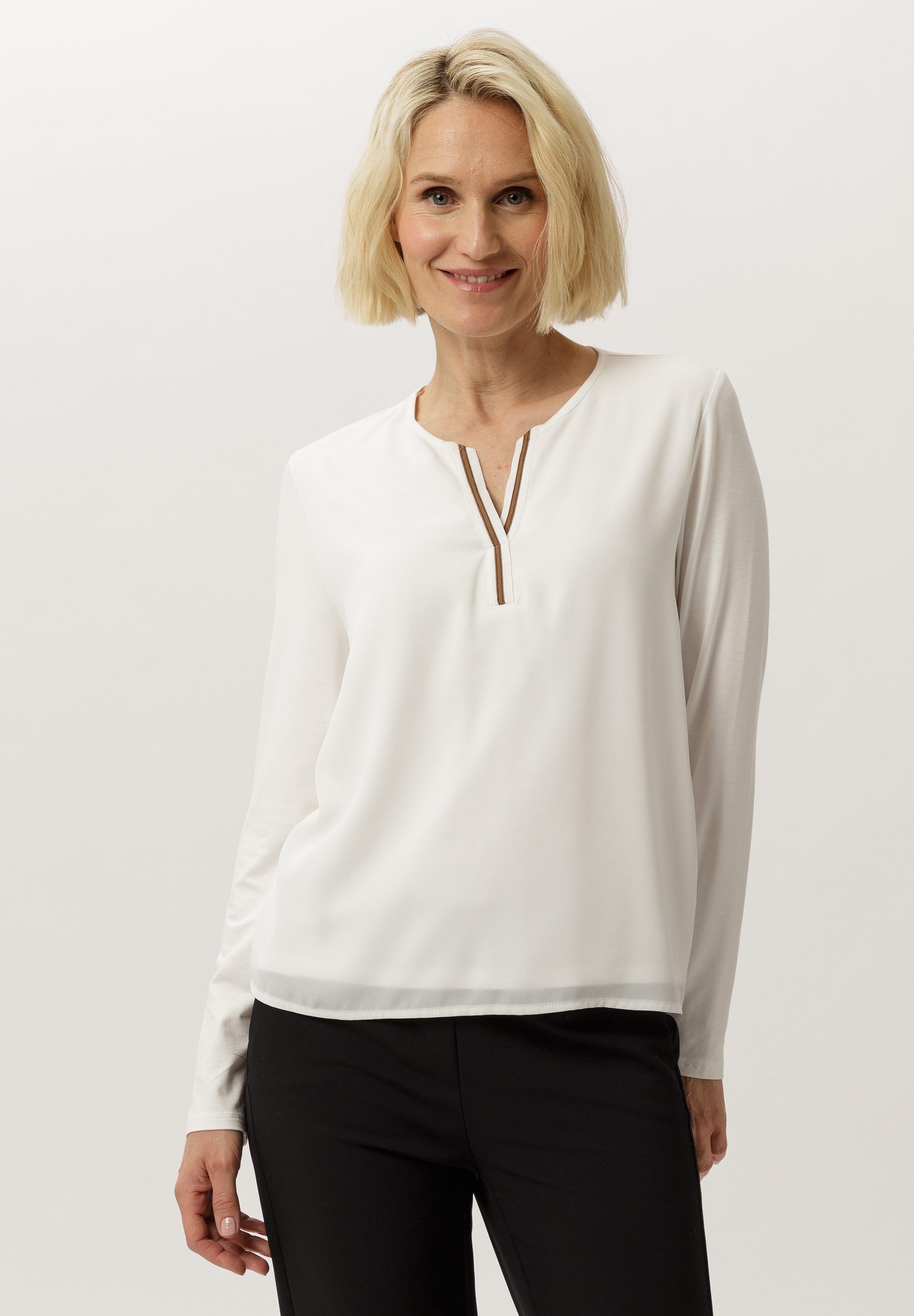 FRANK WALDER Блузкиshirt im Materialmix