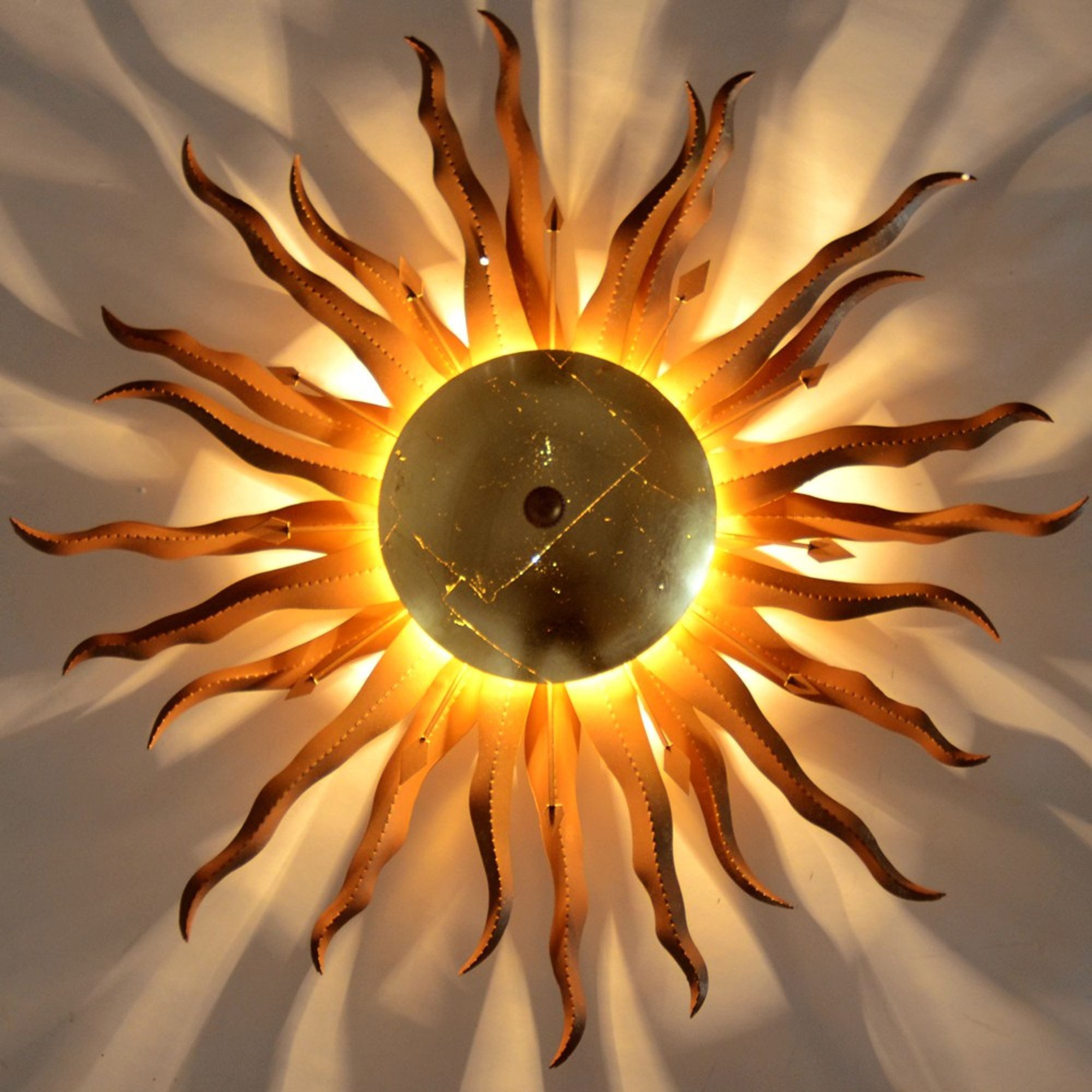 s.luce Deckenleuchte XL handgeschmiedete Sonne Diator
