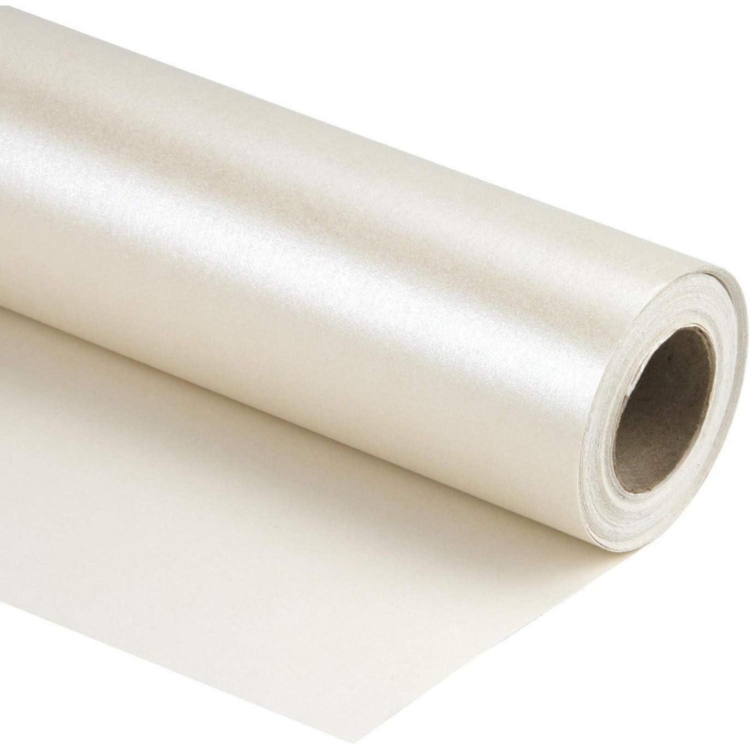 LuxusKollektion Geschenkpapier Geschenkpapier Mattweiß Perlglanz 76cmx10m Hochzeit Nicht-gerade weiss
