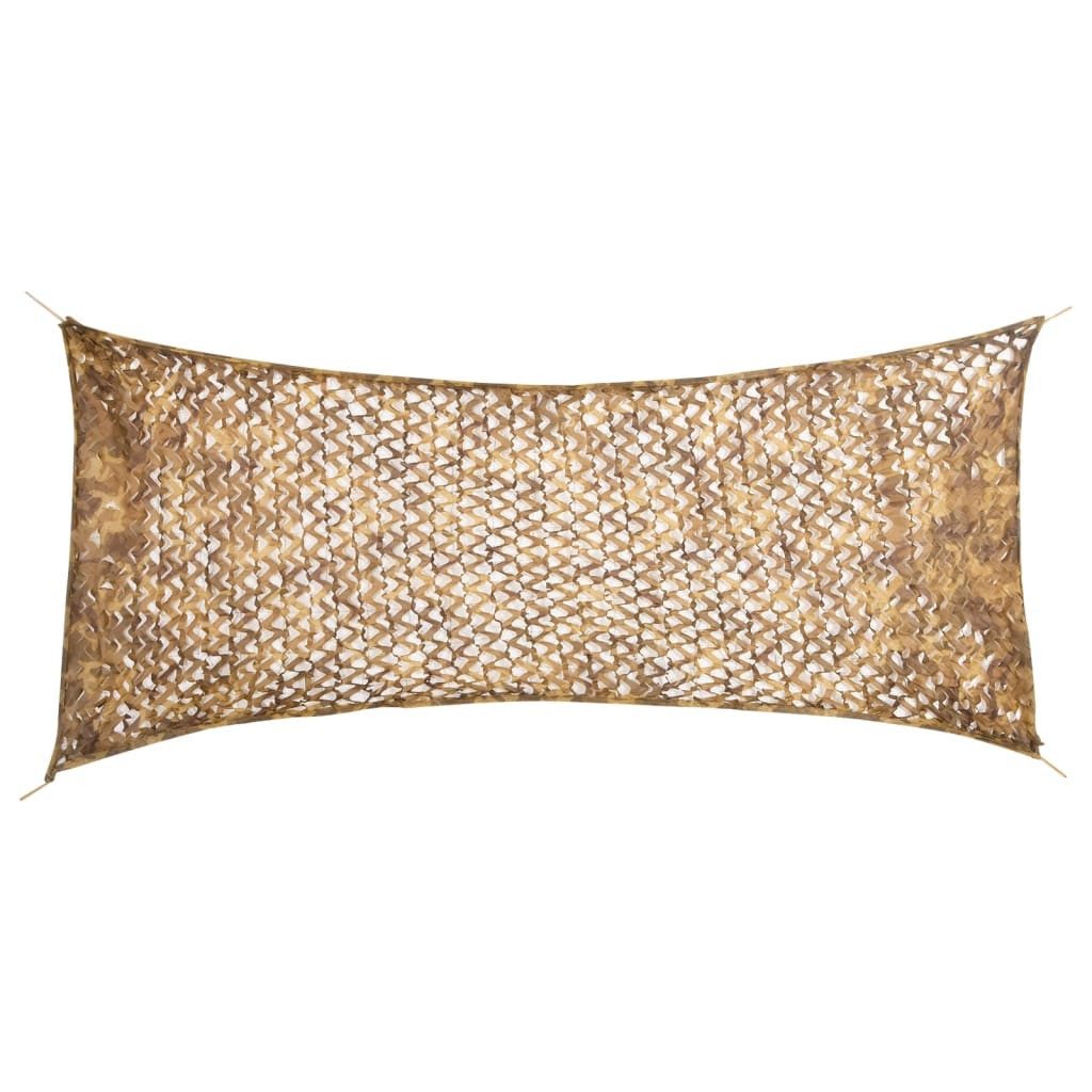 Sonnensegel 312 x 140 cm Tarnnetz mit Aufbewahrungstasche 312x140 cm Sandfarbe