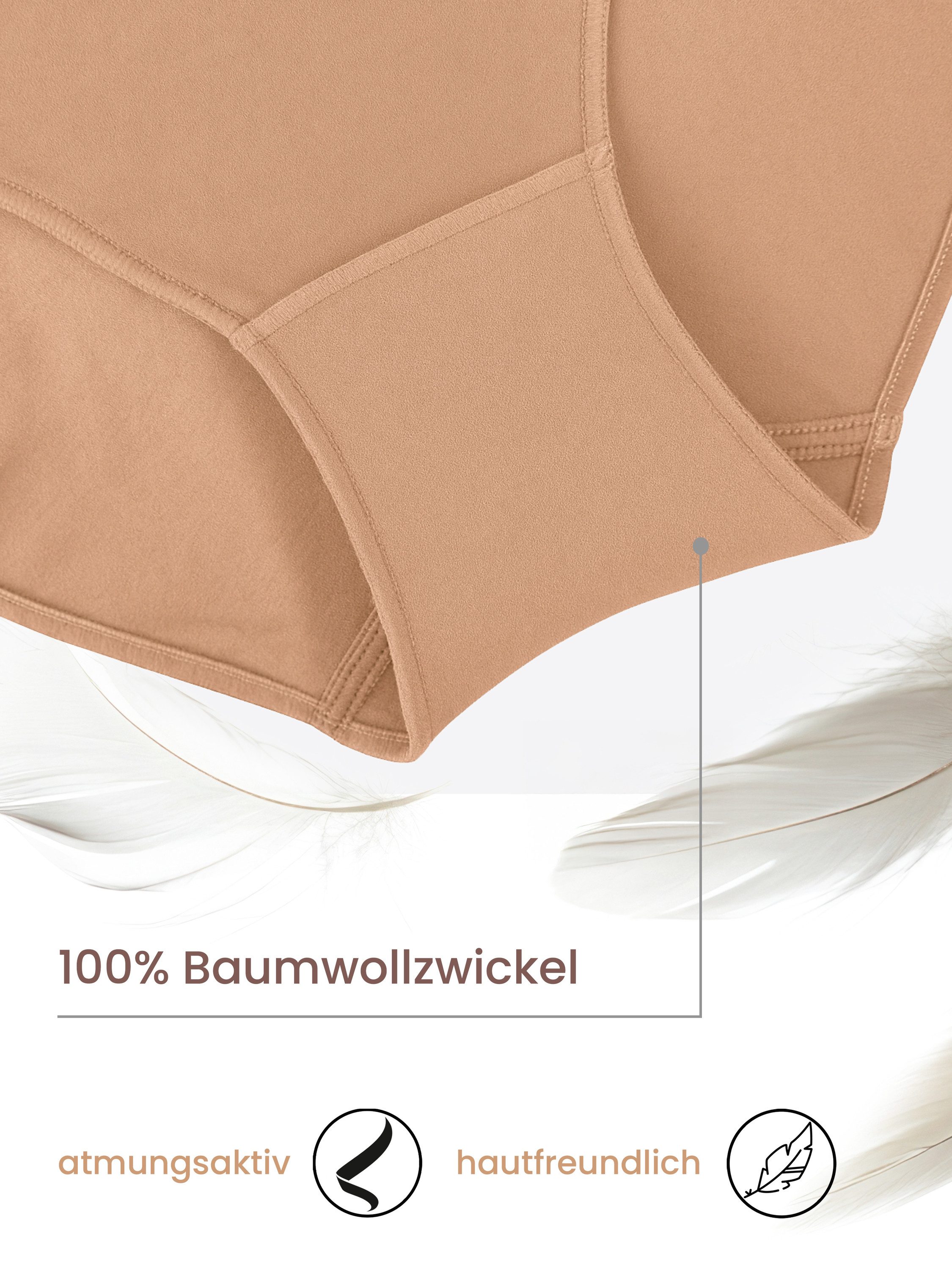 Yenita® Slip Microfaser Bikinislip (3-St) in angenehmer Microfaserqualität
