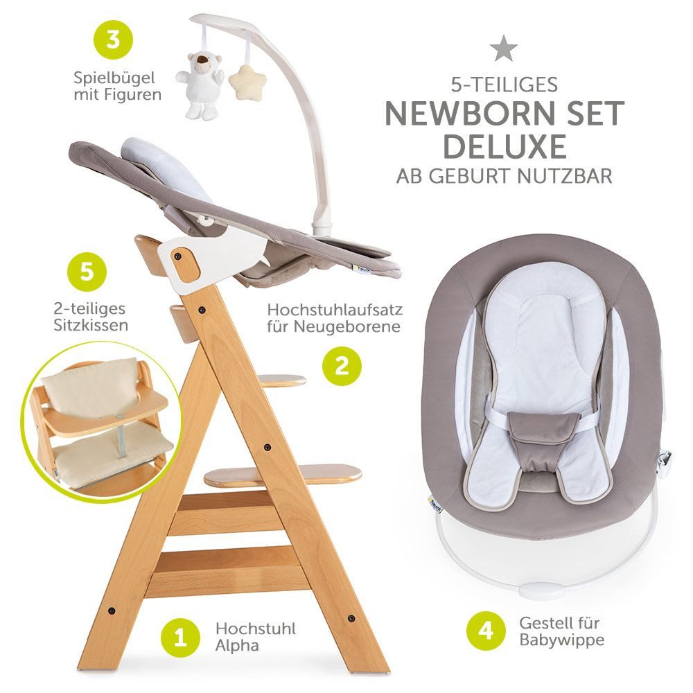 Hauck Hochstuhl Alpha Plus Natur - günstig online kaufen