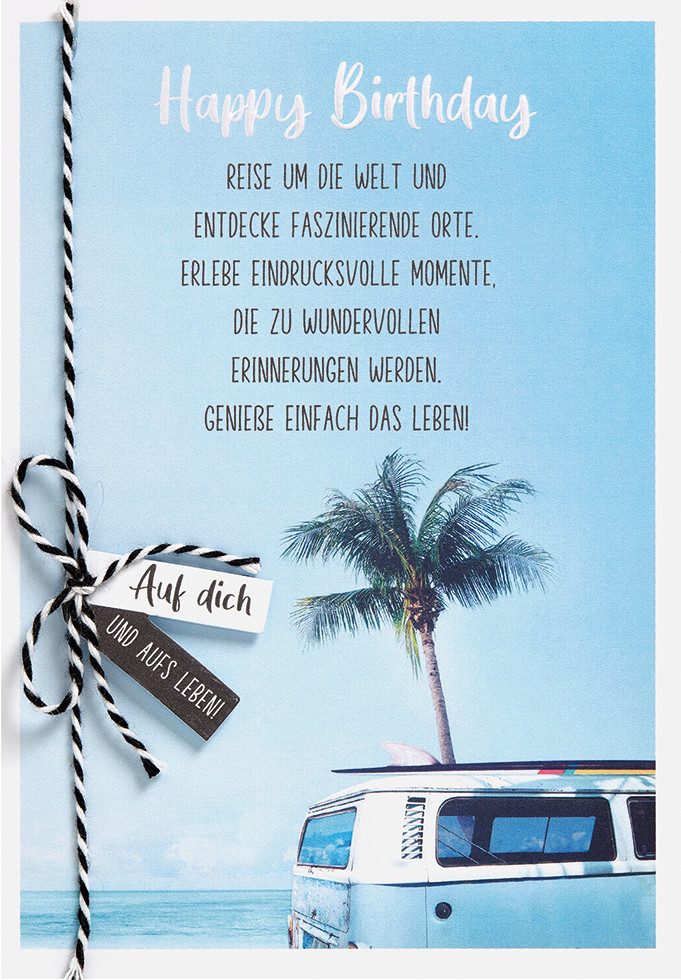 Grußkarten Geburtstag – unverpackt - Glückwunschkarte im Format 11,6 x 16,6
