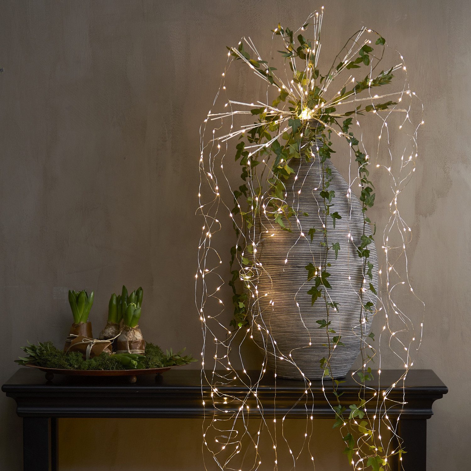 STAR TRADING LED-Lichtervorhang LED Lichtervorhang Lichterbouquet Lichterschmuck 20 Stränge 3,2m, 600-flammig