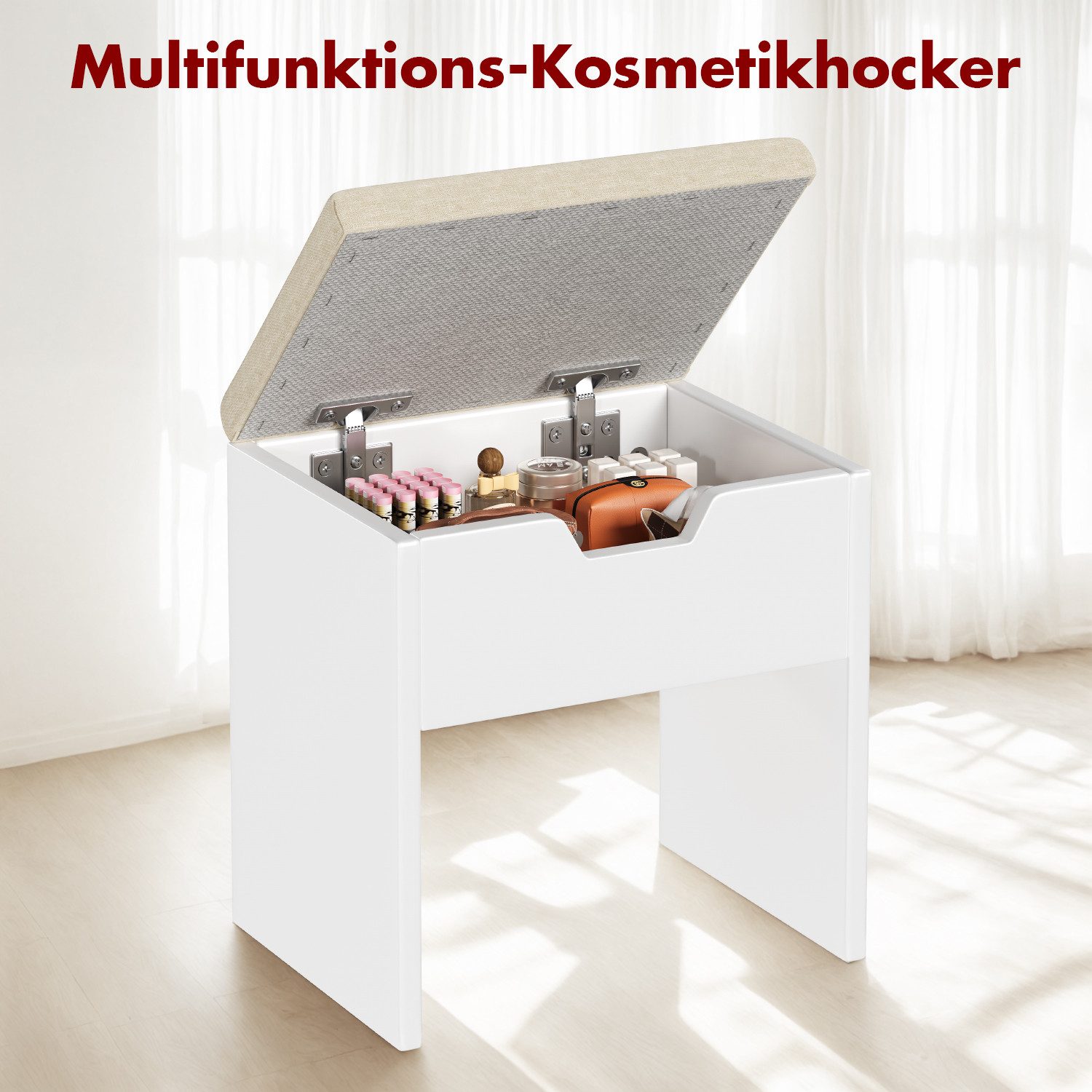 HOMALL Hocker Schminkhocker mit Stauraum, Kosmetikhocker (Mit Aufbewahrungs günstig online kaufen