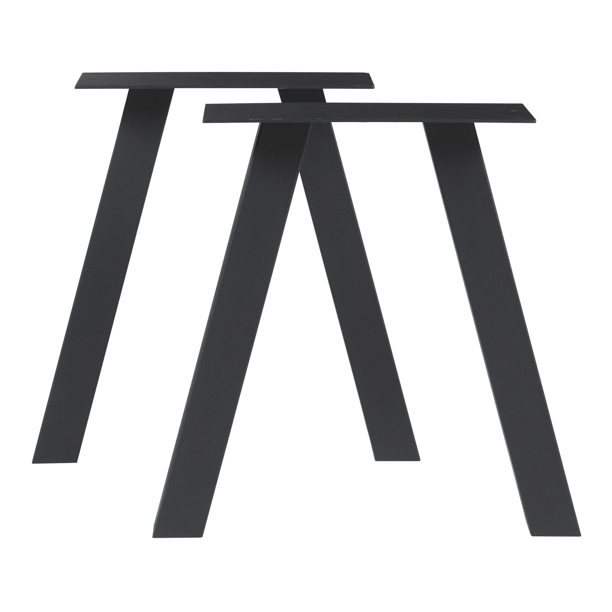 en.casa Tischgestell (2-St., 2er Set), »Mariager« Stahl 42 x 40 cm Schwarz