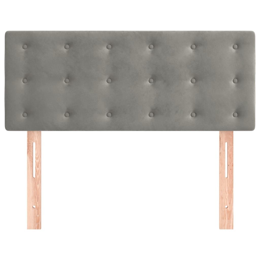 vidaXL Bett Kopfteil Hellgrau 90x5x78/88 cm Samt (1-tlg)
