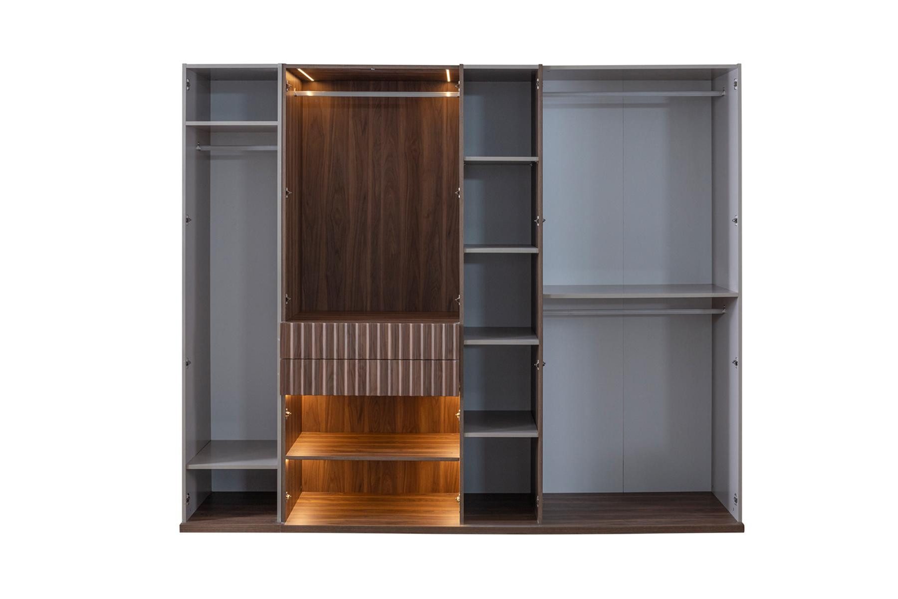 Xlmoebel Kleiderschrank Luxus Holzschrank in modernem Design für stilvolles Schlafzimmer (Kleiderschrank EAN : 4067282596351 (ASARA) Hergestellt in Europa