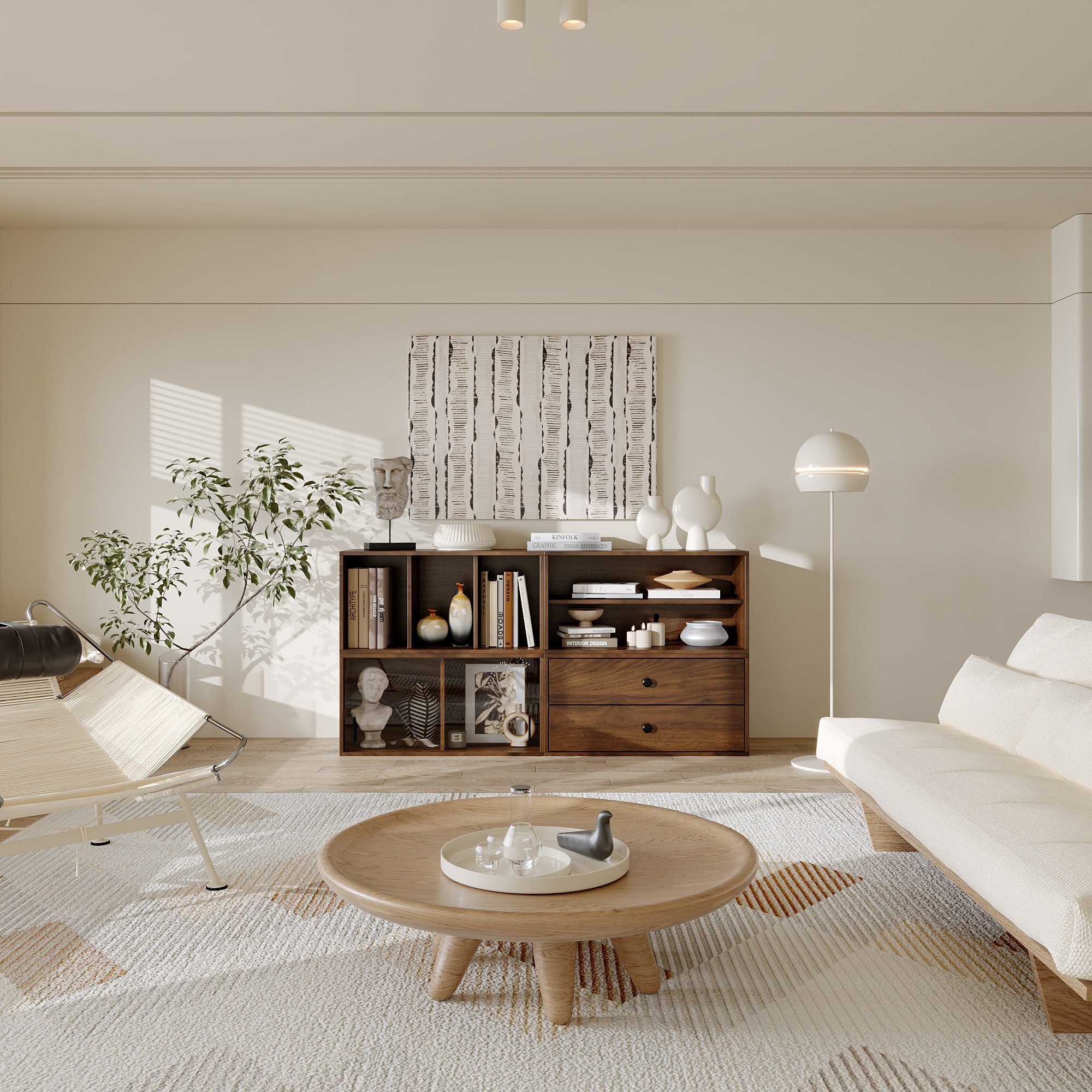 FUFU&GAGA Lowboard Modulares Aufbewahrungsregal, Braun, MDF, günstig online kaufen