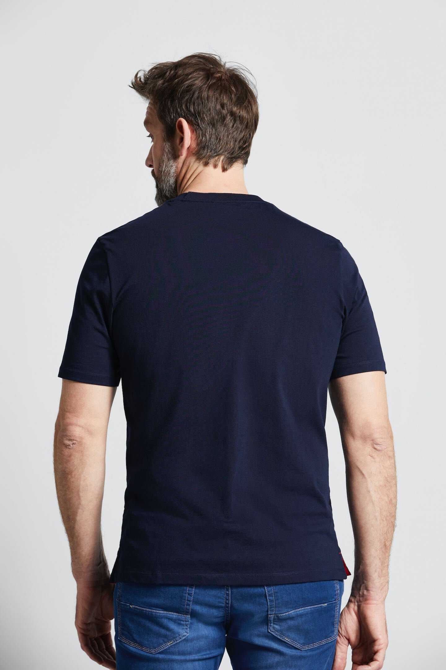mit Logo-Print großem marine bugatti T-Shirt