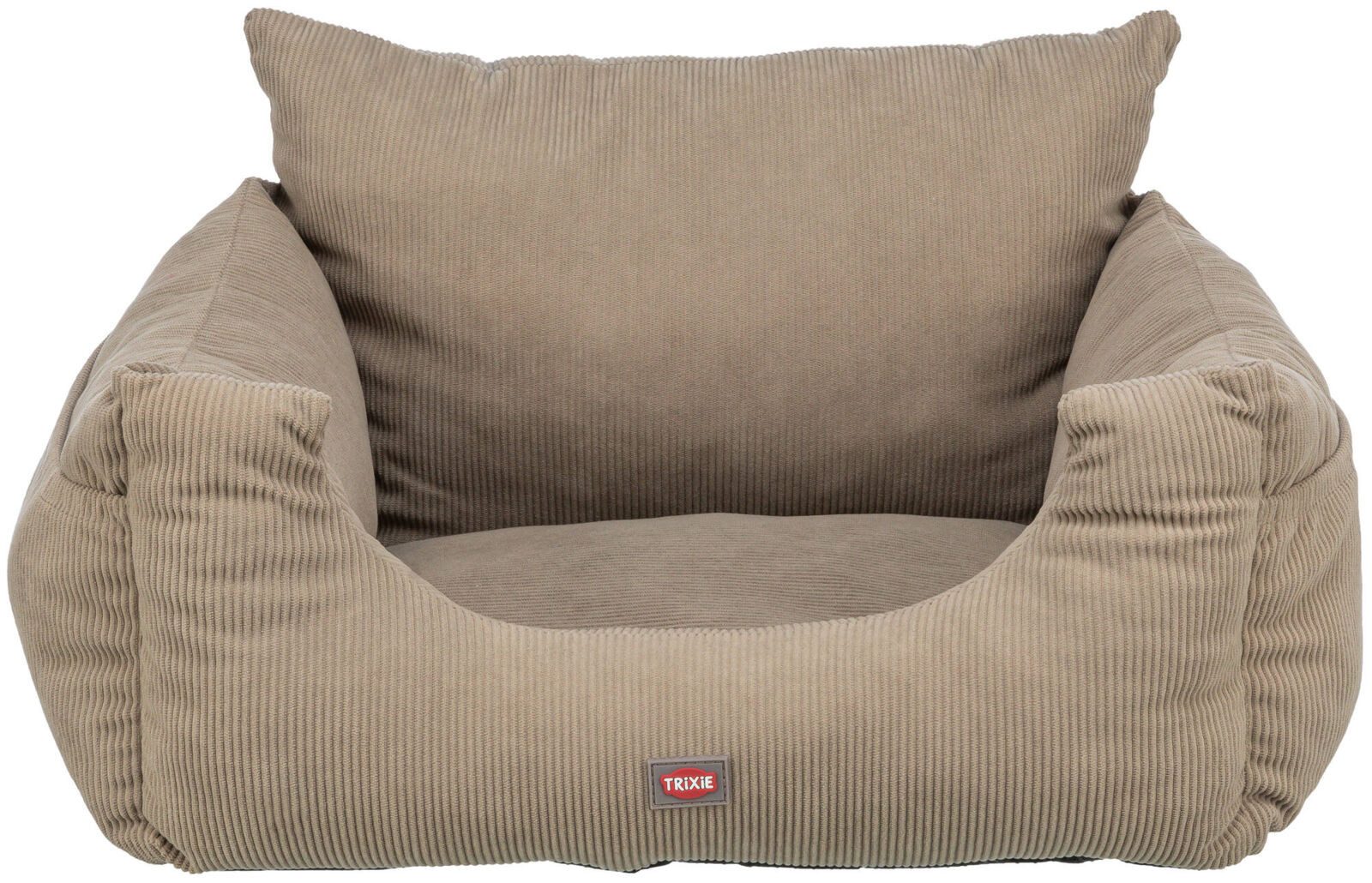 TRIXIE Hunde-Autositz Autositz für kleine Hunde, Cord-Optik - taupe - 55 × 30 × 50 cm