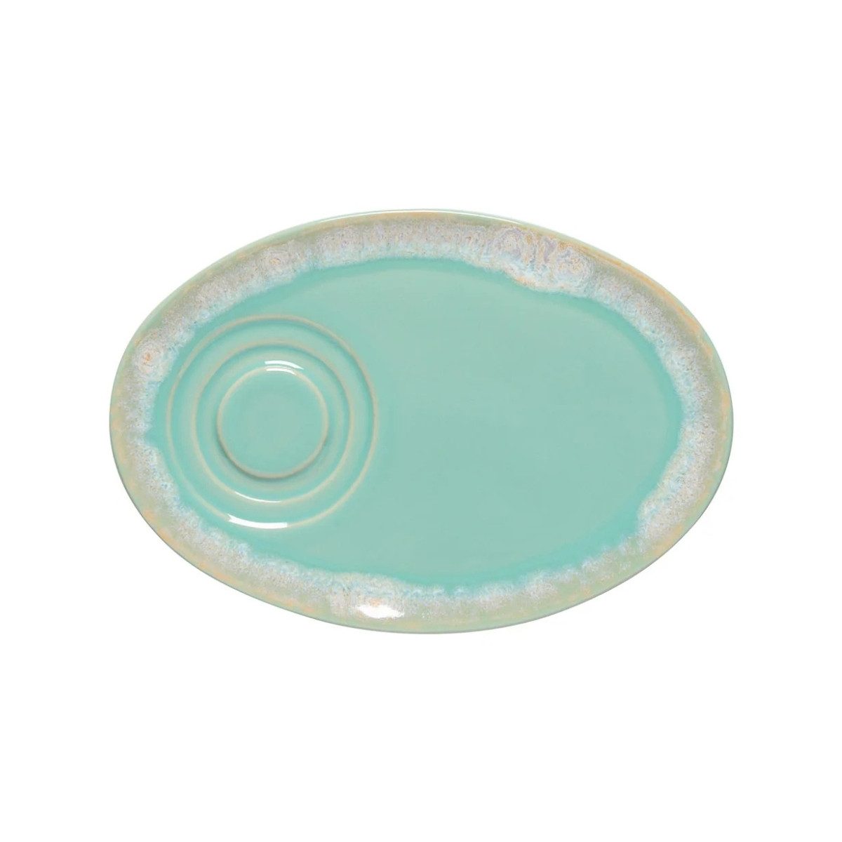 Costa Nova Untertasse Oval, Grespresso Aqua, Costa Nova, (1 St), 19,7 x 13,5 cm