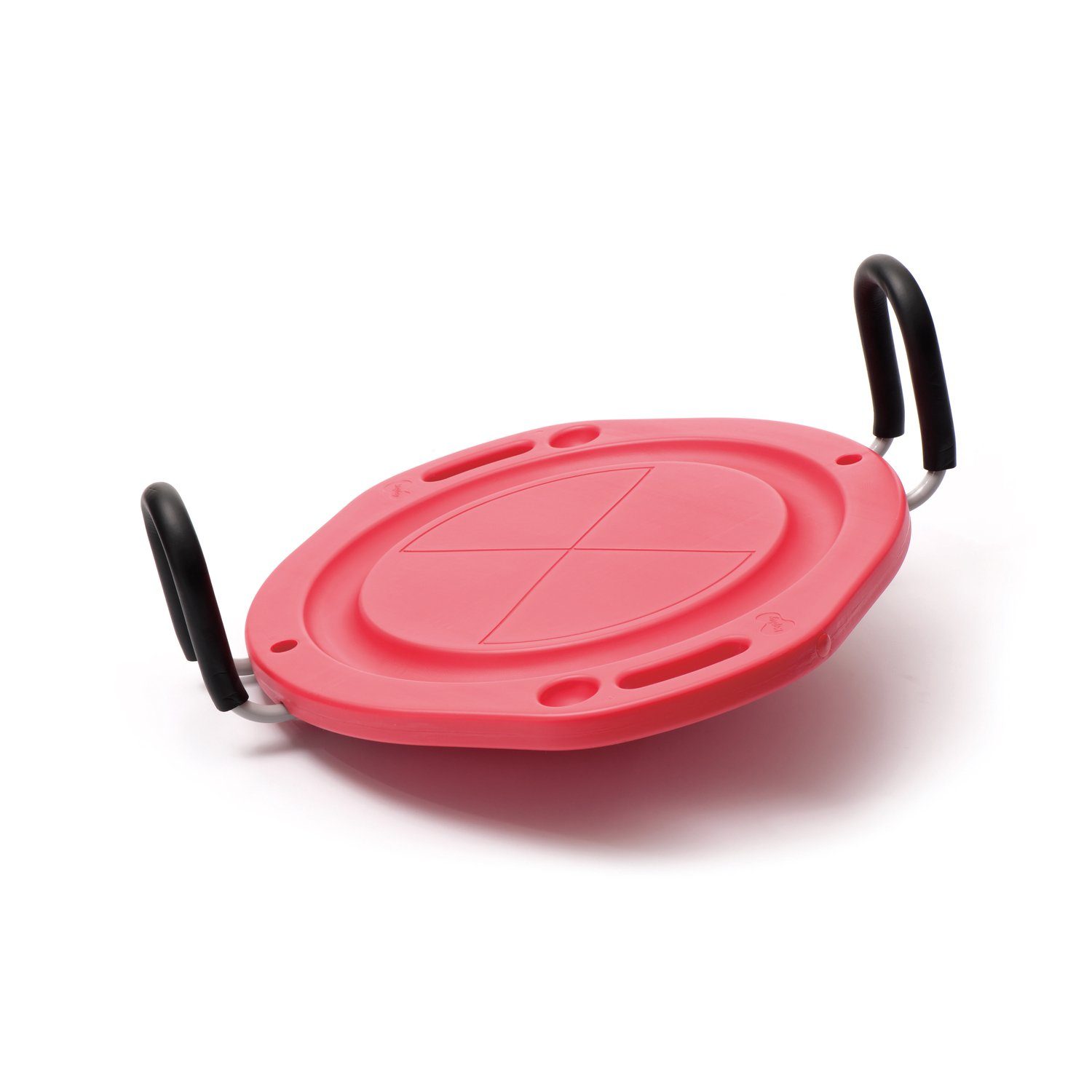 Weplay Motorikschleife Rotationsbrett, Balance Board rot mit 2 Griffen, Größe S