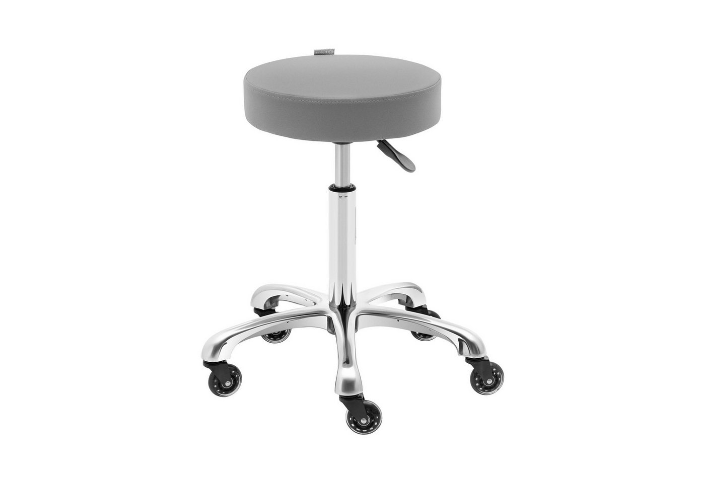 Physa Drehhocker Rollhocker höhenverstellbar WORCESTER DARK GRAY Kosmetikhocker 150 kg, Dunkelgrau
