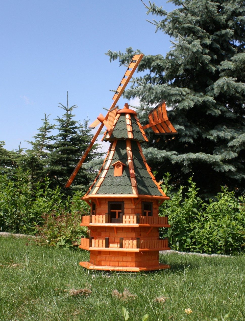 Holzdekoladen Deko-Windrad XXL Holzwindmühle 1,50 m günstig online kaufen