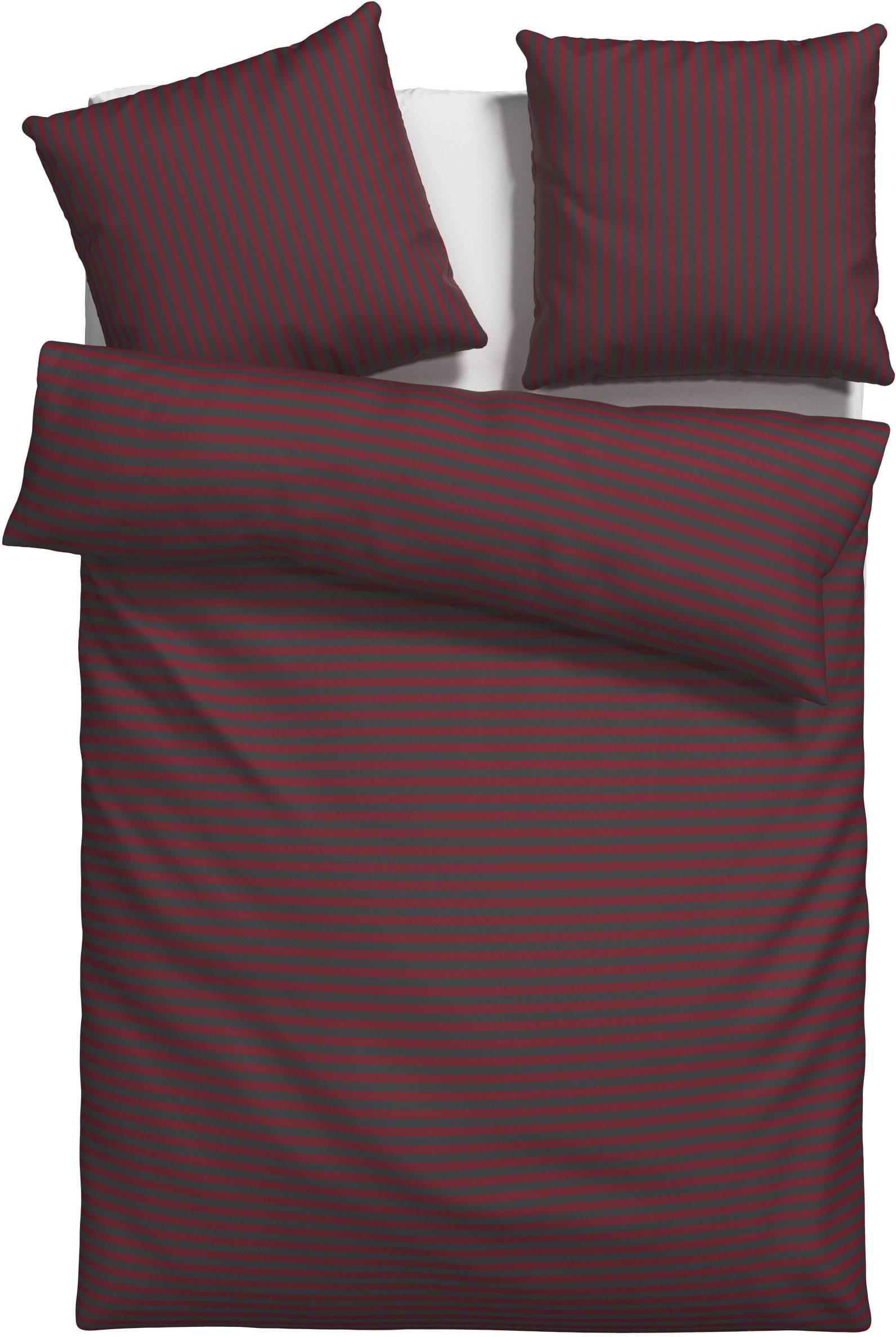 Bruno Banani Bettwäsche Jassen mit feinen Querstreifen, Renforcé, 2 teilig, moderne Streifen-Bettwäsche, mehrere Qualitäten, auch Premium – Bild 2 von 5