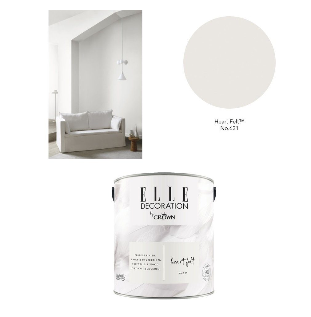 Felt ELLE 2,5 621 für DECORATION ELLE Wandfarbe, Innen Heart Innen No. und Liter, Liter Matt Crown, 2,5 DECORATION matt, Premium Wandfarbe Metall, by Holz Premium Wandfarbe