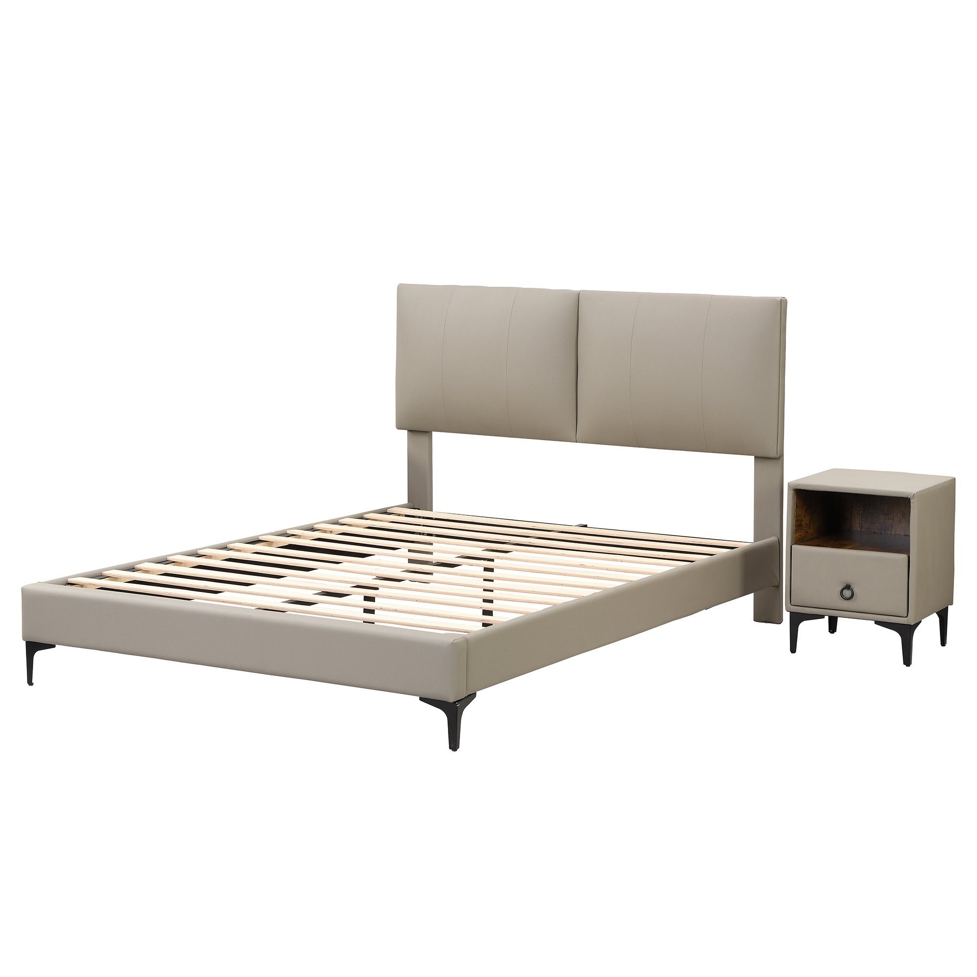 zwei Bett, Schlafzimmer-Set Matratze Sie einen Schlafzimmer Mit Doppelbett oder Nachttische Set Bringen mit Nachttisch Gotagee 140x200