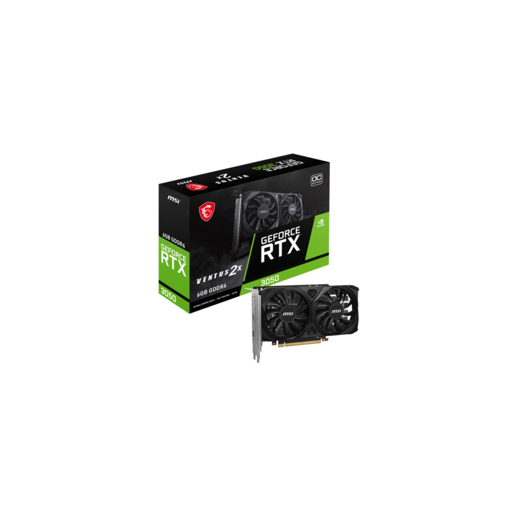 MSI Geforce RTX 3050 VENTUS 2X 6G OC Grafikkarte