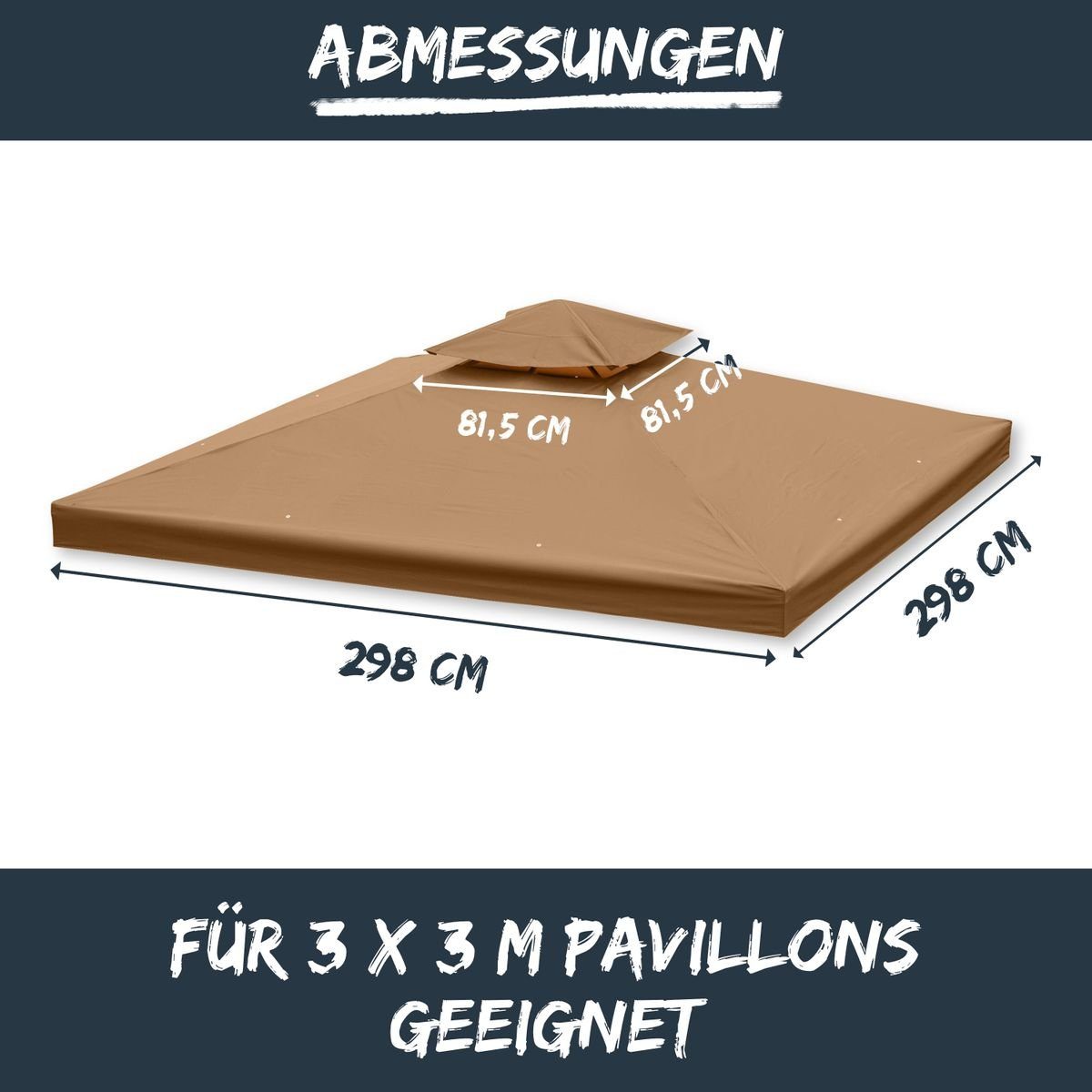 bonsport Pavillonersatzdach Ersatzdach für 3x3m Pavillon günstig online kaufen