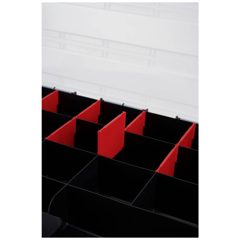 VISO Sortimentskasten Kunststoff-Box mit 18 Fächer / 8 Trennwände POLYMAX48
