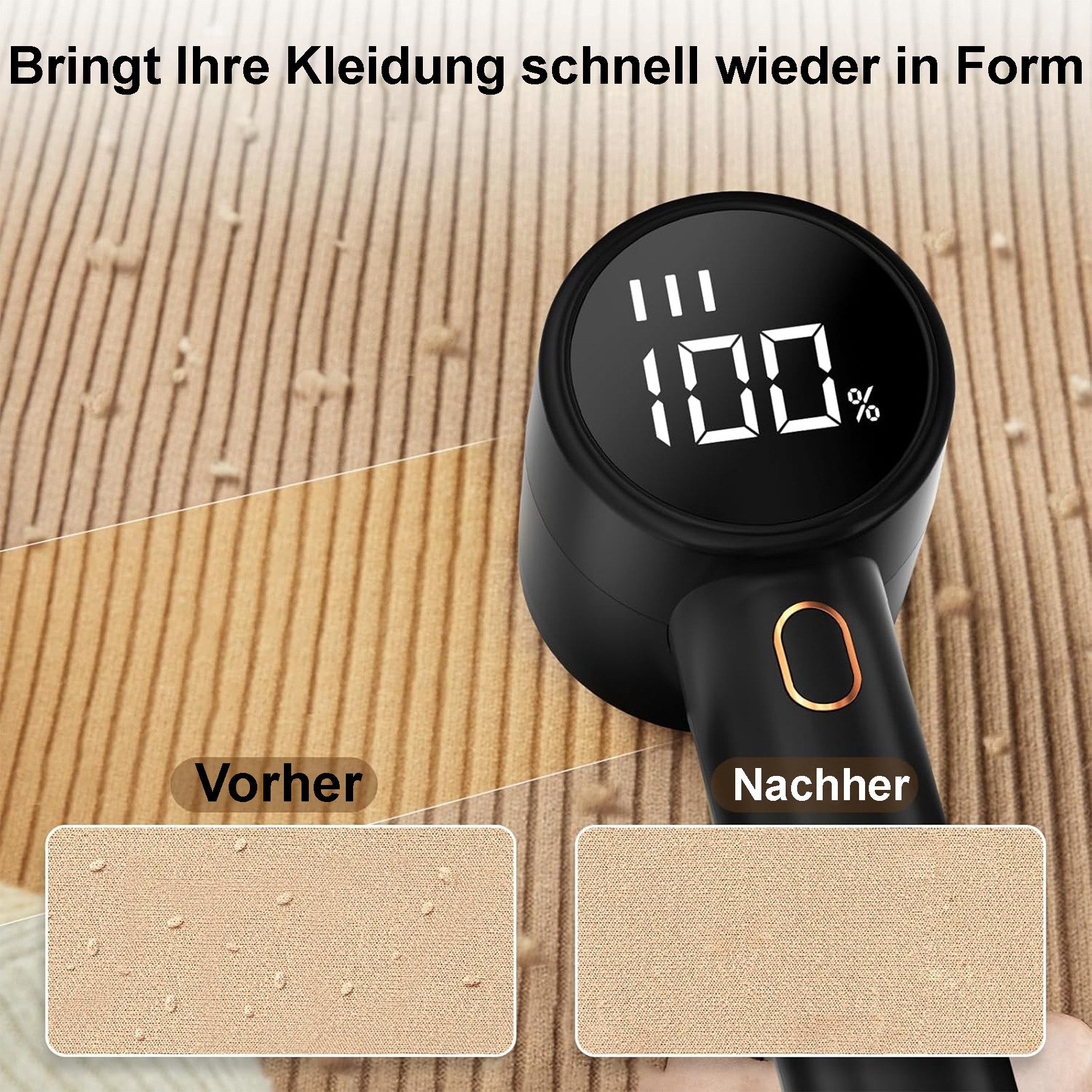 Senmudi Fusselrasierer Fusselrasierer Fusselroller Elektrische Fusselentferner Stoffrasierer, LED-Display, 3 Geschwindigkeiten,100 ml abnehmbar Flusenbehälter