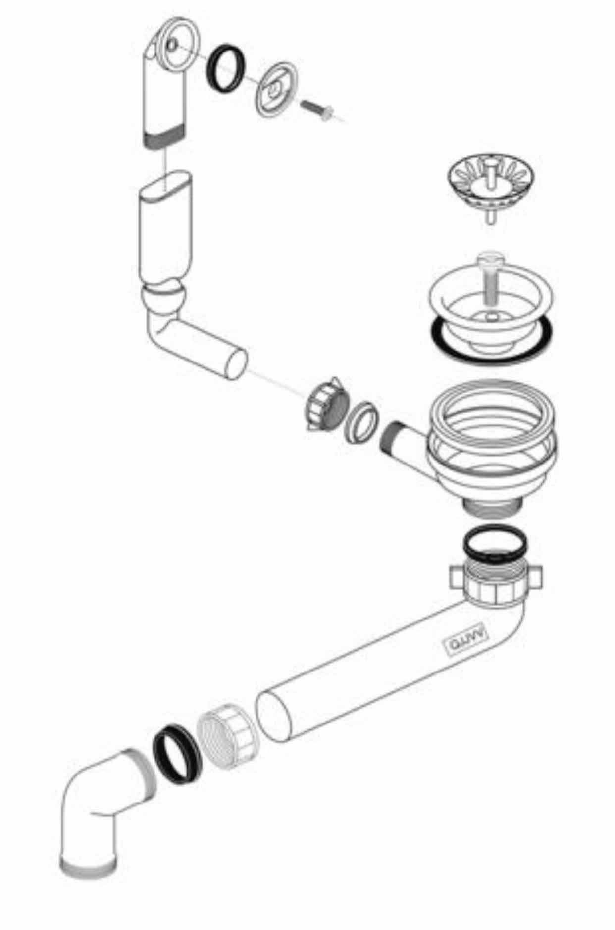 Blanco Einbauspüle Blanco Ablaufgarnitur 3,5'' Sieb LAGO,NOVA 45 S/5 S runder Überlauf