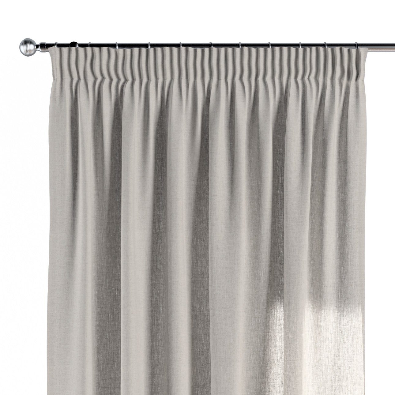 cm, Vorhang grau-beige Kräuselband Dekoria Vorhang Leinen, mit 130x100