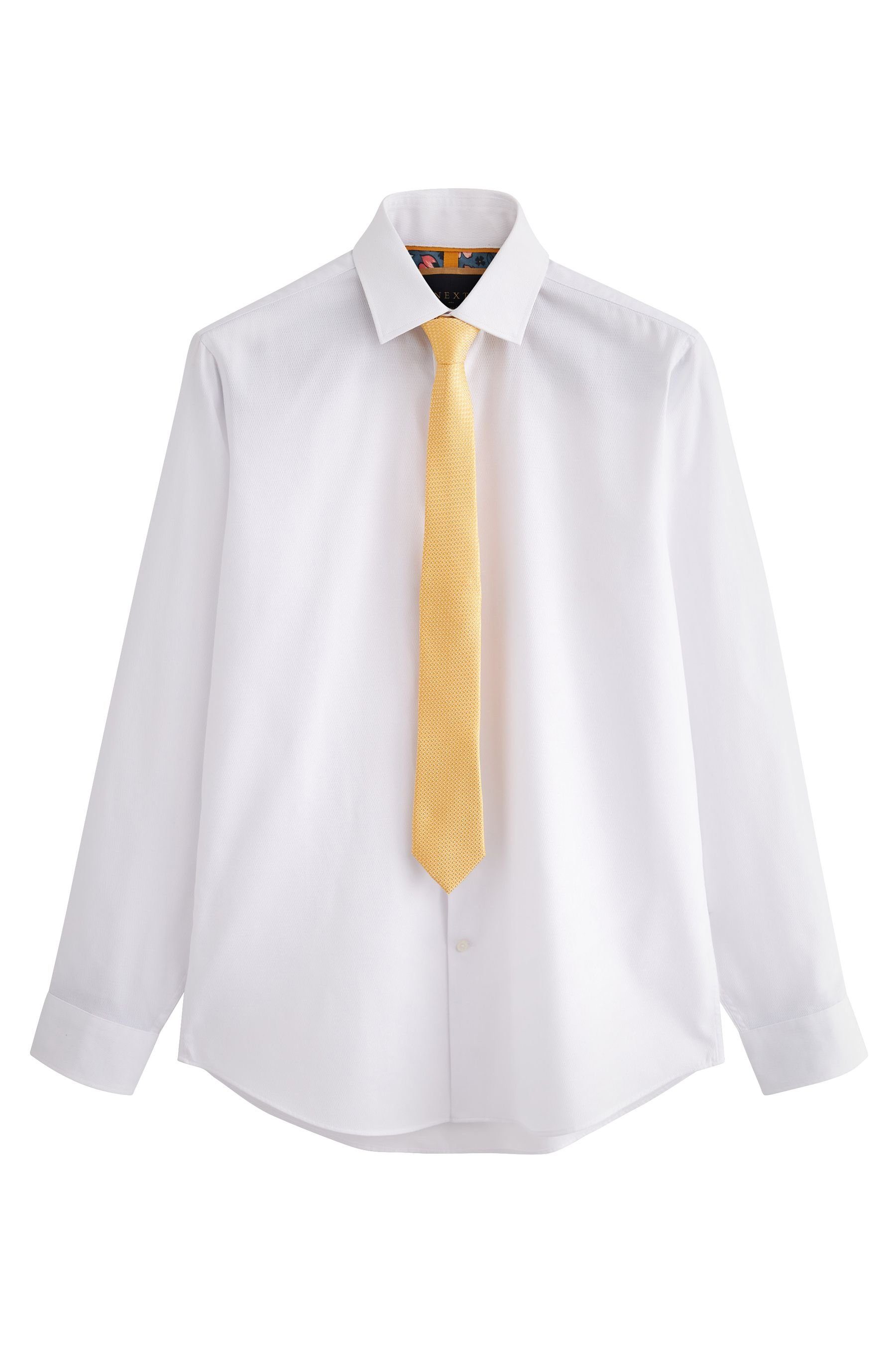 Next Langarmhemd Set mit Regular Fit Hemd und Krawatte (3-tlg)