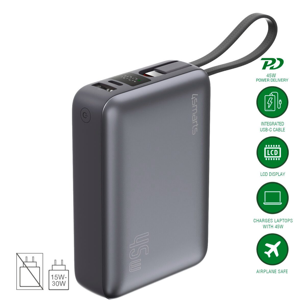 4smarts 4smarts Powerbank Enterprise Compact 20000mAh 45W, Induktions-Ladegerät