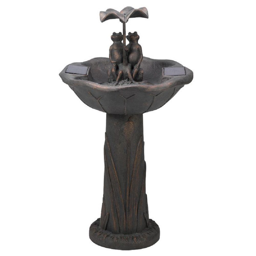Smart Garden Gartenbrunnen Solar-Wasserbrunnen Vogeltränke 82 cm mit Fröschen Garten Terrasse, (1 tlg)