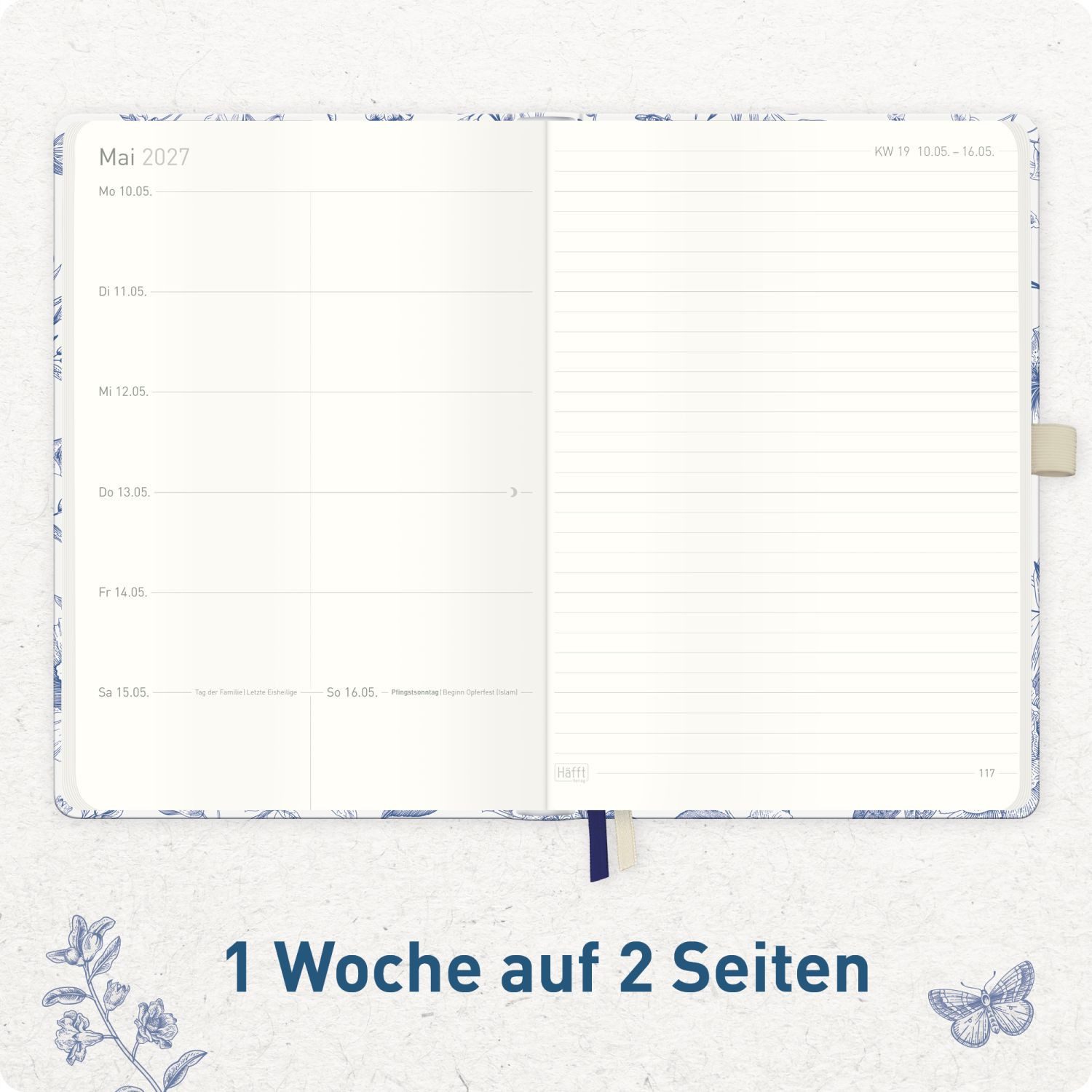 Häfft Terminkalender Wochen-Notiz-Timer Classic 2026/2027 / 17 Monate / A5 – Bild 4 von 5