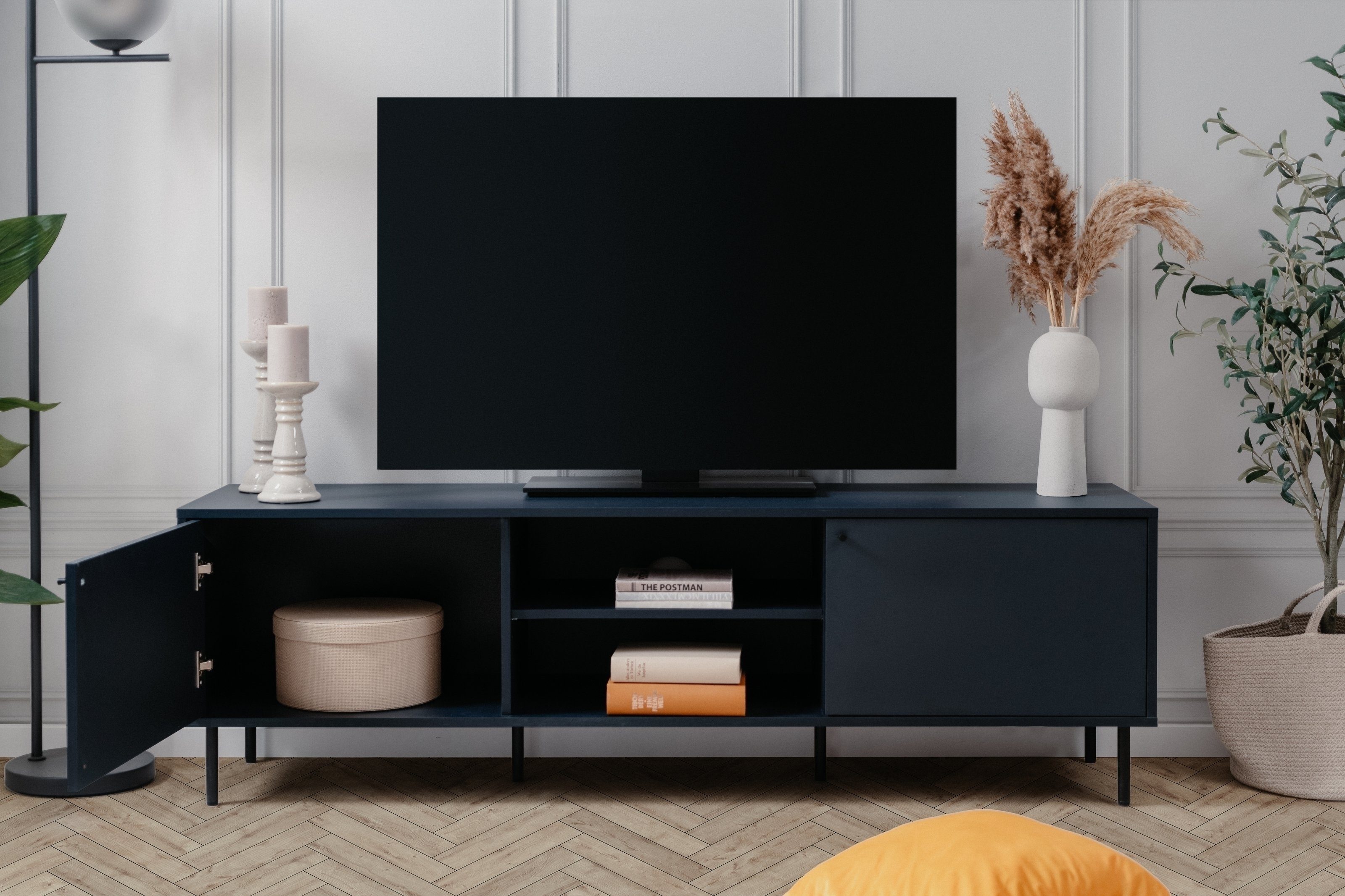 Finori TV-Board in Navy blau - 160x50x40cm (BxHxT)