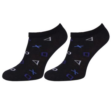 Sarcia.eu Haussocken Playstation Socken, Füßlinge, blau-grau 3 Paar 37/40 EU