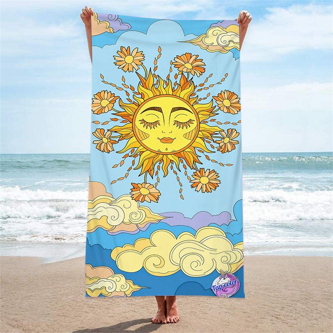 YOOdy~ Strandtücher Schnell Trocknendes, Microfaser Handtücher,strandtuch 90x180 Sonne