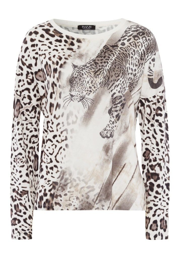TUZZI Sweatshirt Leopard Weiche Viskosequalität mit elastischem Anteil