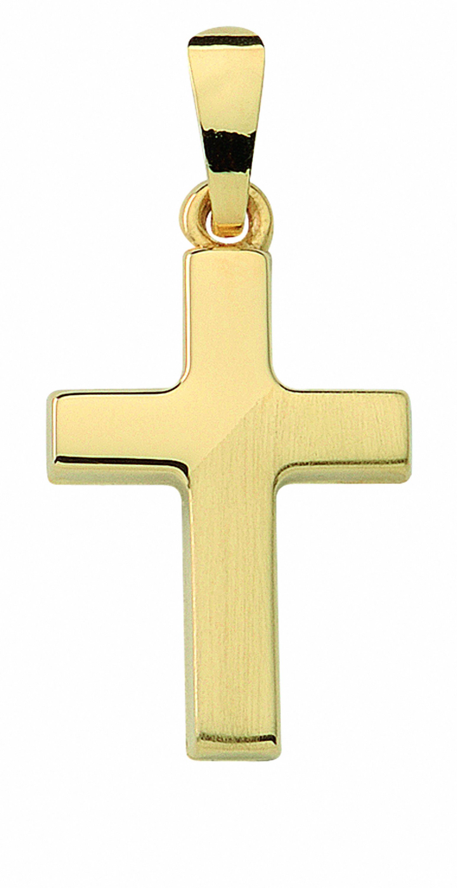 Adelia´s Kette - 585 Anhänger, Kreuz Set mit mit Halskette Gold Anhänger Schmuckset