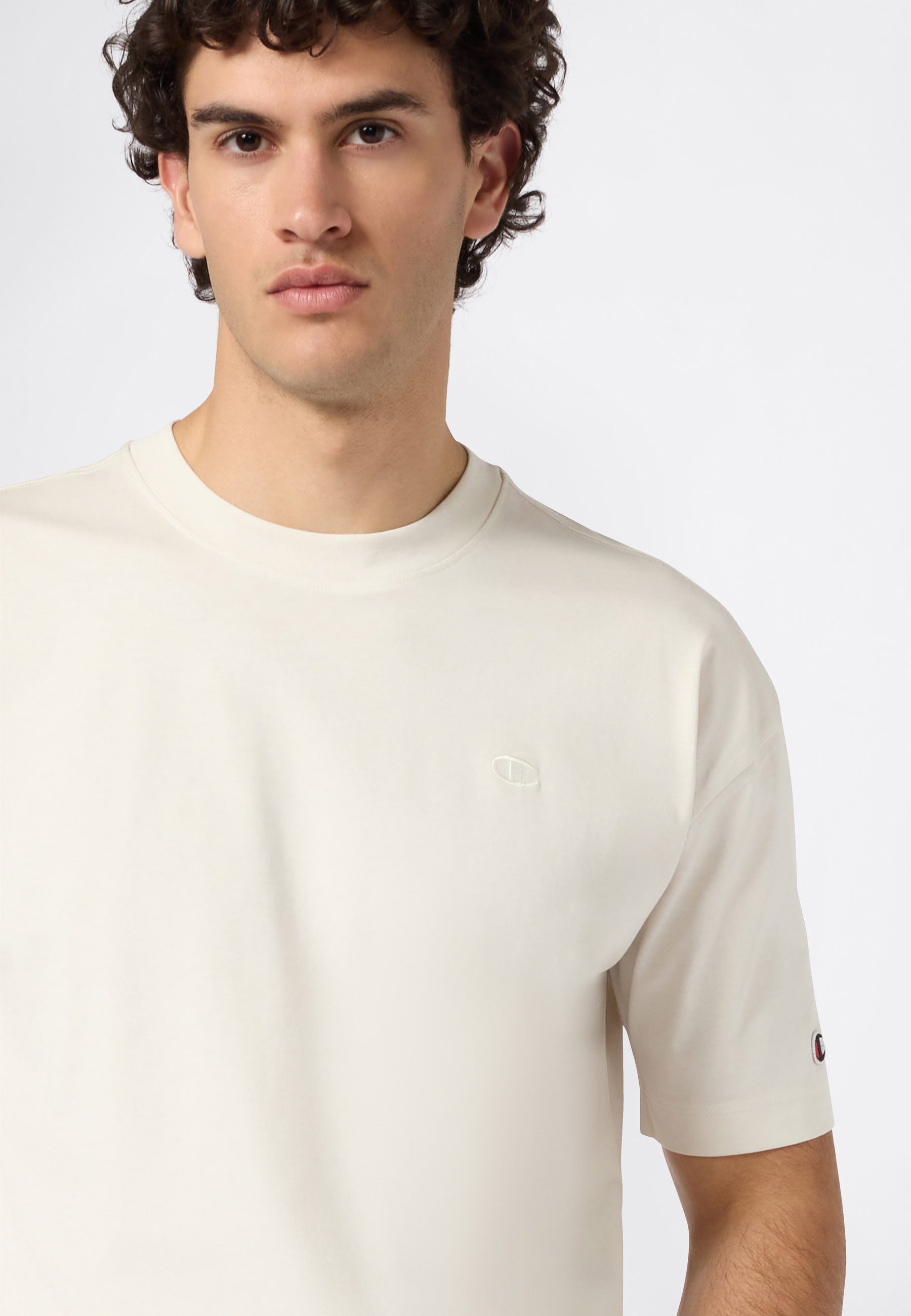 Champion T-Shirt Kurzarm, mit Rundhalsausschnitt, aus Baumwolle