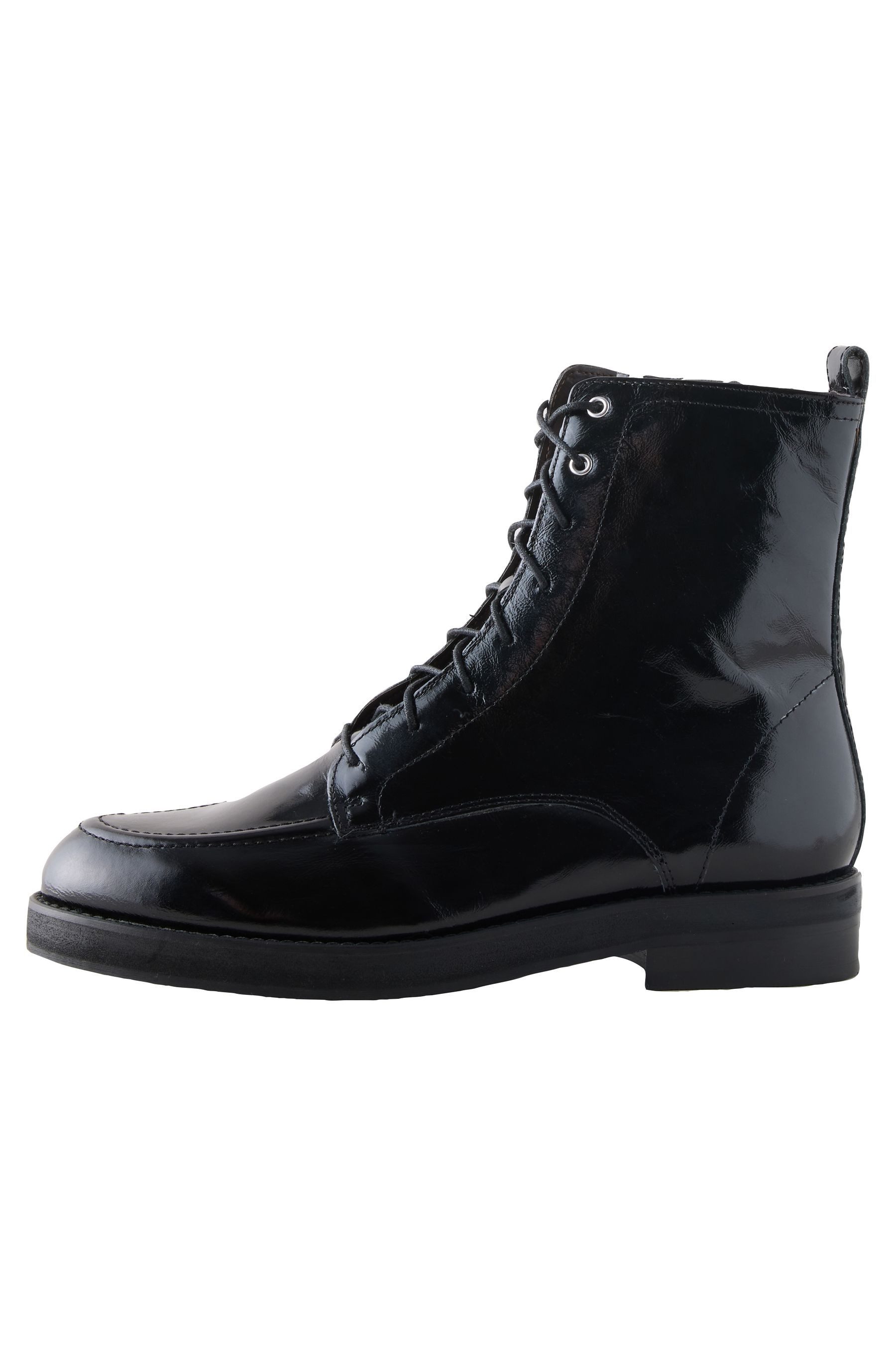 Black Crinkled Patent Leather