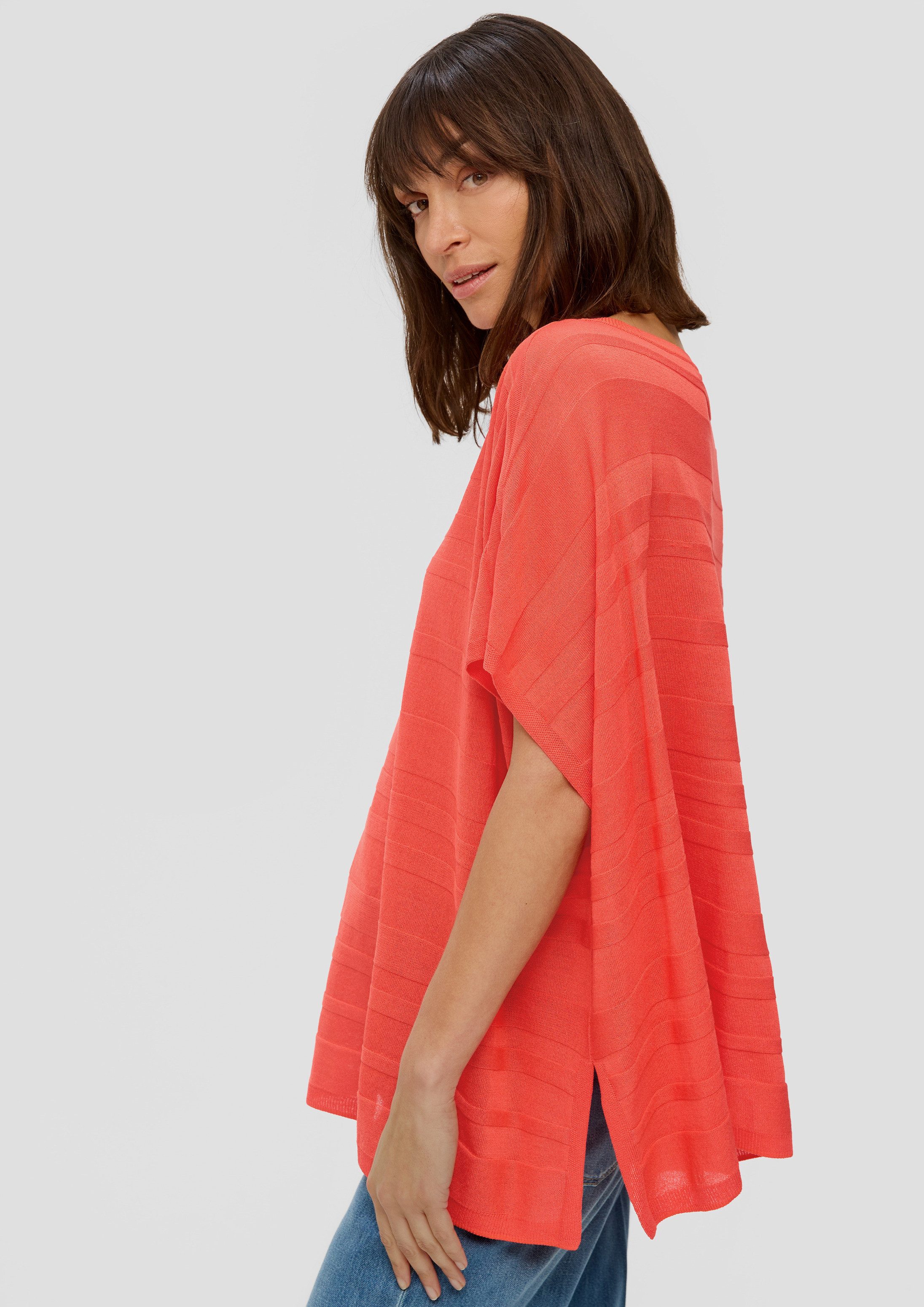 s.Oliver Poncho Indoor-Poncho Strickponcho aus Viskosemix